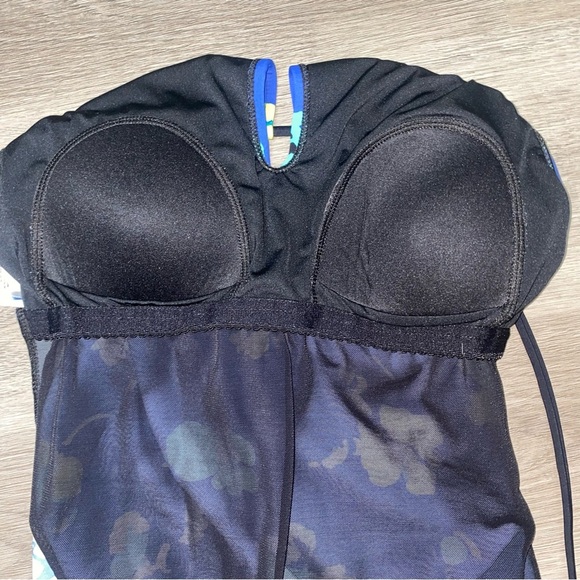 Gabar Blue Floral Swim One Piece Women’s 12 - Picture 6 of 6